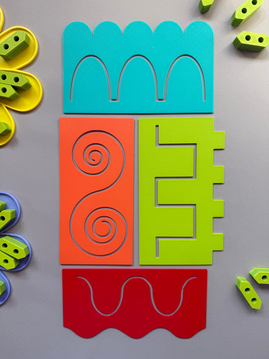 Tracing Geometry Shapes – 3D Printed Geometric Templates for Kids